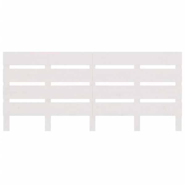 vidaXL Headboard White 160x3x80 cm Solid Wood Pine