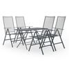 vidaXL 5 Piece Garden Dining Set Steel Anthracite