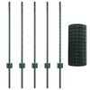 vidaXL Welded Wire Fence 10 x 0.8 m (W x H) PVC-Coated Steel Green