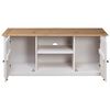 vidaXL TV Cabinet White 120x40x50 cm Solid Pine Wood Panama Range