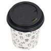 vidaXL Coffee Paper Cups with Lids 200 ml 100 pcs White and Black
