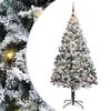 vidaXL Artificial Christmas Tree with 300 LEDs with Stand White 240 cm
