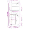 vidaXL Highboard Sonoma Oak 69.5x34x180 cm Engineered Wood