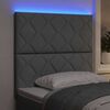 vidaXL Headboard with LED Strip Lights Light Grey 100 cm Fabric