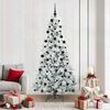 vidaXL Artificial Hinged Christmas Tree Green 210 cm PE and PVC