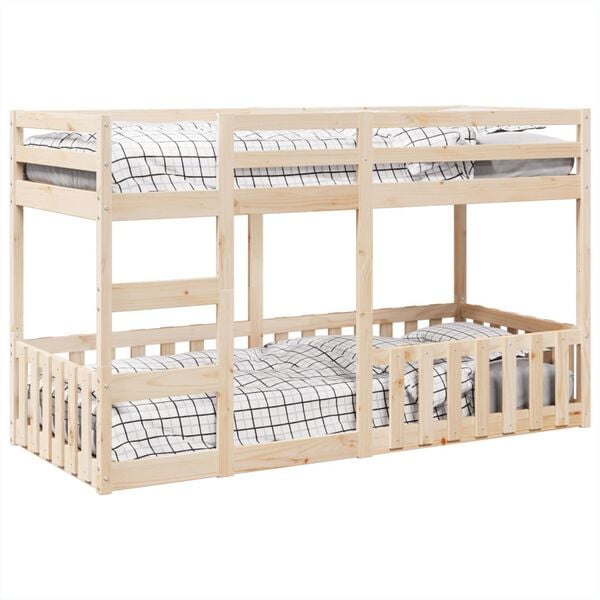 vidaXL Bunk Bed 90x200 cm Solid Wood Pine