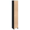 vidaXL Bathroom Cabinet Black Oak 30 x 30 x 183.5 cm Engineered Wood