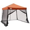 vidaXL Camping Tent Set 2 pcs Grey and Orange Taffeta and Fabric