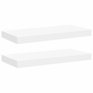 vidaXL Floating Wall Shelves 2 pcs White 50x23x3.8 cm MDF
