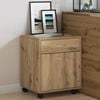 vidaXL Rolling Cabinet Artisan Oak 45x38x54 cm Engineered Wood