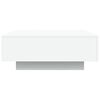 vidaXL Coffee Table with LED Lights White 80x80x31 cm