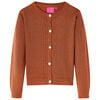 vidaXL Kids'Cardigan Knitted Cognac 140