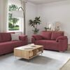vidaXL Sofa 3 pcs Wind Red Fabric