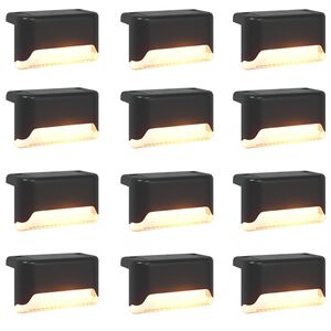 vidaXL Outdoor Solar Lights with Ground Spike 12 pcs Warm White 4.5 cm