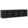 vidaXL 4 Piece TV Cabinet Set Grey Engineered Wood