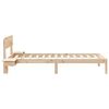 vidaXL Bed Frame with Headboard Brown 100 x 200 cm Solid Pine Wood