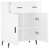 vidaXL Sideboard High Gloss White 69.5x34x90 cm Engineered Wood