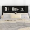 vidaXL Headboard Cabinet Black 140x18.5x104.5 cm