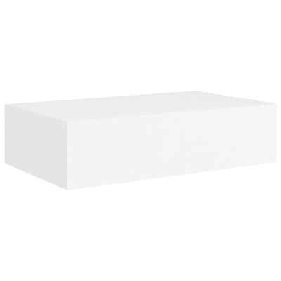 vidaXL Wall-mounted Drawer Shelves 2 pcs White 40x23.5x10 cm MDF