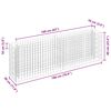 vidaXL Gabion Raised Bed Galvanised Steel 180x30x60 cm