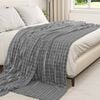 vidaXL Throw Blanket Dark Grey 270 x 240 cm Fleece