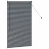 vidaXL Window Blind with Curtains Manual Dark grey Aluminium