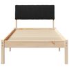vidaXL Bed frame Brown and black 75 x 190 cm Solid pine wood