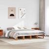vidaXL Bed Frame without Mattress Wax Brown 200x200 cm Solid Wood Pine