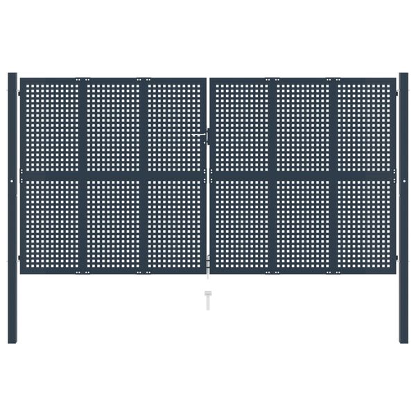 vidaXL Fence Gate Anthracite 404x200 cm Steel