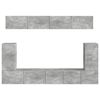 vidaXL TV Cabinet Set Wall-mounted 5 pcs Concrete Grey Engineered Wood