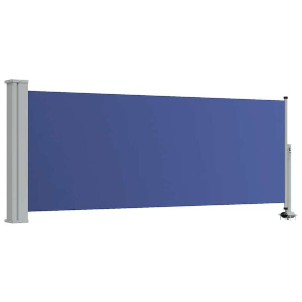 vidaXL Patio Retractable Side Awning 100x300 cm Blue