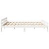 vidaXL Bed Frame without Mattress White 180x200 cm Super King Size Solid Wood Pine