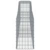 vidaXL Arched Gabion Baskets 2 pcs 400x50x80/100 cm Galvanised Iron