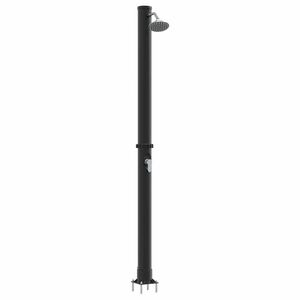 vidaXL Outdoor Solar Shower Black 217 cm PVC and aluminium