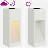 vidaXL Solar Led Pathway Light 2 pcs White Cold Rolled Steel