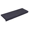 vidaXL Stair Mats 15 pcs 65x21x4 cm Dark Grey and Blue Rectangular Edge
