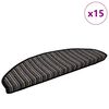 vidaXL Self-adhesive Stair Mats 15 pcs Anthracite 65 x 21 x 4 cm