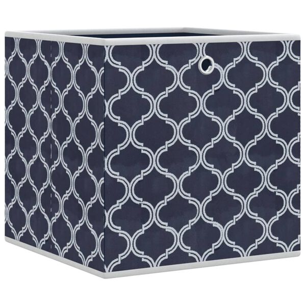 vidaXL Foldable Storage Boxes 10 pcs Blue 32x32x32 cm Non-woven Fabric