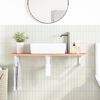 vidaXL Basin Shelf Wall Mounted Steel and Solid Wood Oak