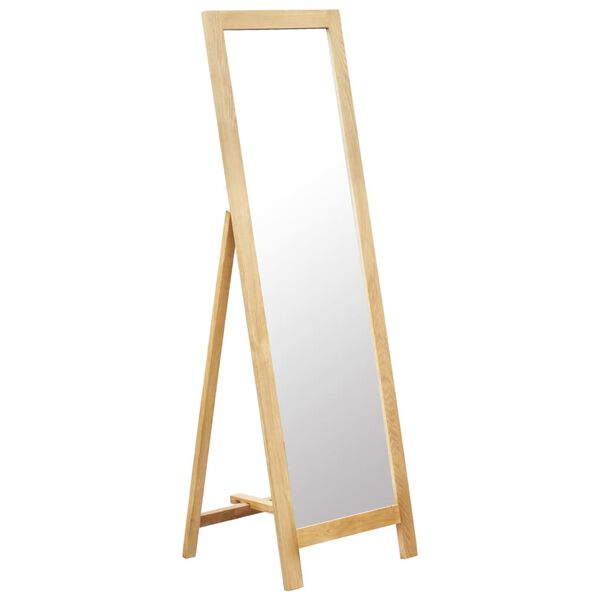 vidaXL Freestanding Mirror 48x46.5x150 cm Solid Oak Wood