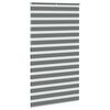 vidaXL Zebra Blind Dark Grey 130x230 cm Fabric Width 125.9 cm Polyester