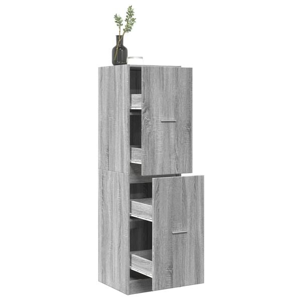 vidaXL Apothecary Cabinet&nbsp;Grey Sonoma 40x41x144.5 cm Engineered Wood