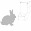vidaXL Rabbit Feeder Silver 12.5 x 26 x 28.5 cm Galvanised Steel