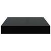 vidaXL Floating Wall Shelves 4 pcs High Gloss Black 23x23.5x3.8 cm MDF