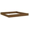 vidaXL Sandbox with Seats Honey Brown Square Solid Wood Pine