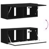 vidaXL TV Wall Cabinet Set Wall-mounted 6 pcs Black