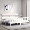 vidaXL Bed Frame without Mattress White 200x200 cm Solid Wood Pine