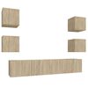 vidaXL 6 Piece TV Cabinet Set Sonoma Oak Engineered Wood