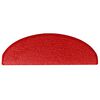 vidaXL Stair Mats 30 pcs 65x21x4 cm Red Half Round Large