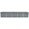vidaXL Garden Raised Bed Galvanised Steel 400x80x45 cm Grey